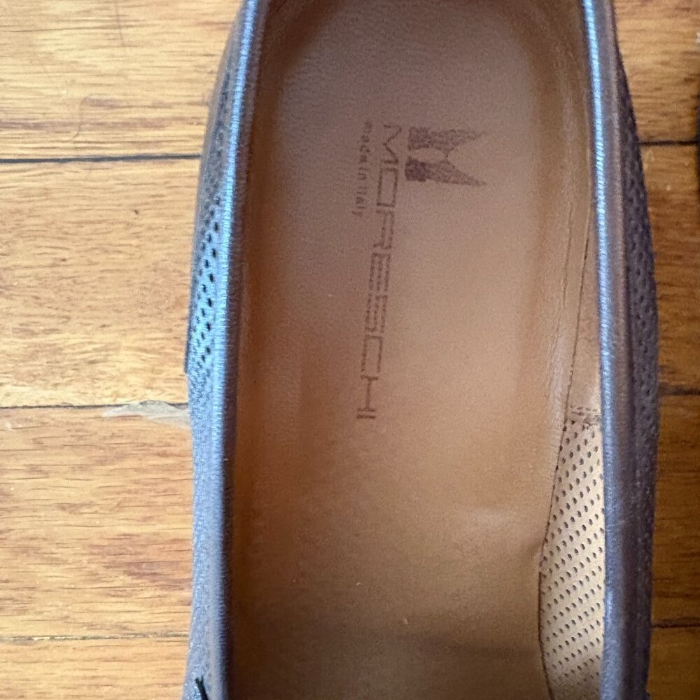 Moreschi Men's Dark Brown Italian Leather Loafers size 10 US - Picture 3 of 7